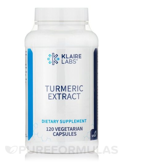 Основное фото товара Klaire Labs, Экстракт корня куркумы, Turmeric Extract, 120 капсул