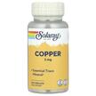 Solaray, Медь 2 мг, Copper 2 mg, 100 капсул