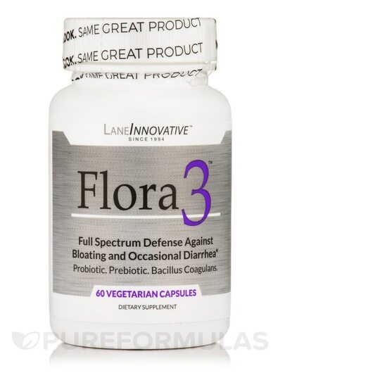 Основное фото товара Lane Innovative, Пробиотики, Flora3, 60 капсул