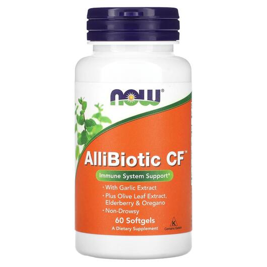Основне фото товара NOW, AlliBiotic CF, Аллібіотик, 60 капсул