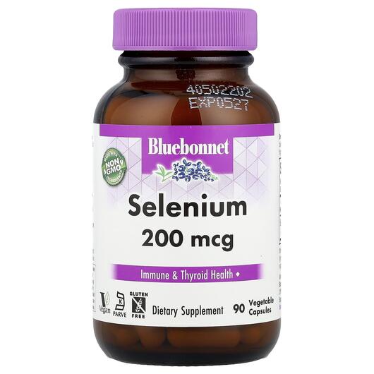 Основное фото товара Bluebonnet Nutrition, Селен, Selenium 200 mcg, 90 капсул