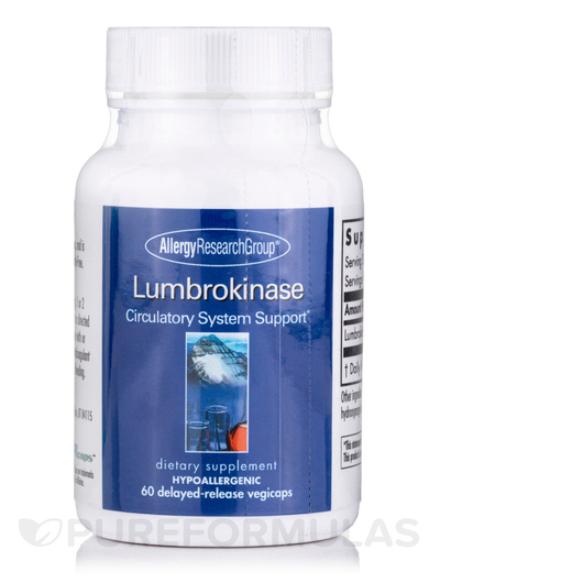 Основное фото товара Allergy Research Group, Люмброкиназа, Lumbrokinase, 60 капсул
