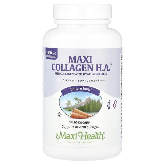 Основное фото товара Maxi Health, Коллаген, Maxi Collagen H.A. 1000 mg, 90 капсул
