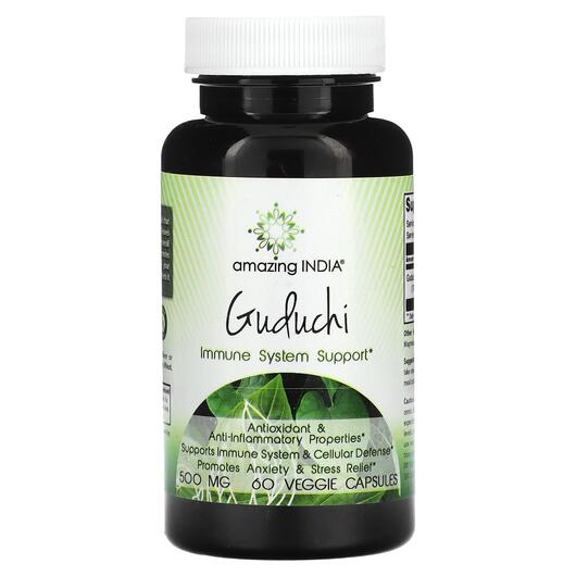 Основное фото товара Amazing India, Гудучи, Guduchi 500 mg, 60 капсул