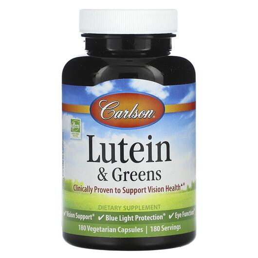 Основное фото товара Carlson, Лютеин, Lutein & Greens, 180 капсул