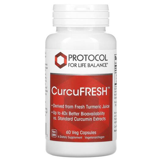 Основное фото товара Protocol for Life Balance, Куркумин, CurcuFRESH, 60 капсул