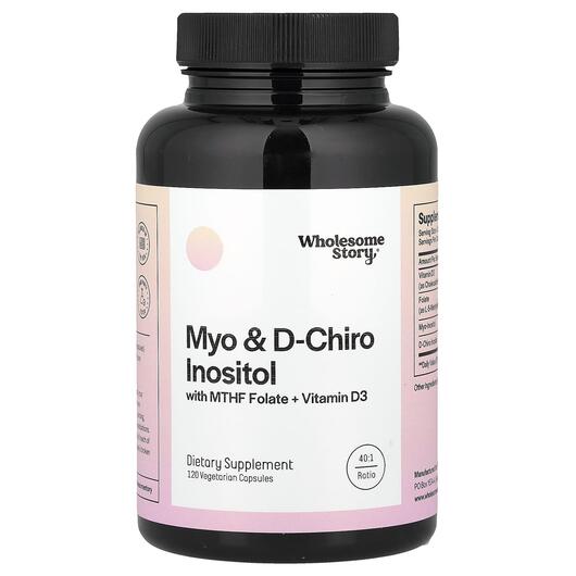 Основное фото товара Myo & D-Chiro Inositol with MTHF Folate +, Мио-инозитол, 120 