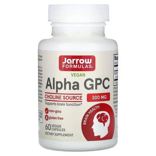 Основное фото товара Jarrow Formulas, Альфа ГПХ 300 мг, Alpha GPC 300 mg, 60 капсул