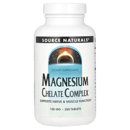 Основное фото товара Магний Хелат 100 мг, Magnesium Chelate 100 mg 250, 250 таблеток