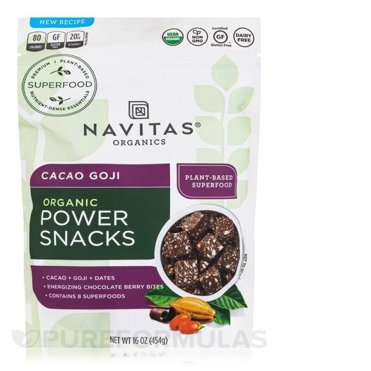 Основное фото товара N-ацетилцистеин, Organic Power Snacks Cacao Goji, 454 г