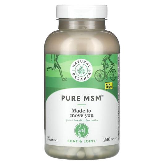 Основне фото товара Natural Balance, Pure MSM, Метилсульфонілметан МСМ, 240 капсул