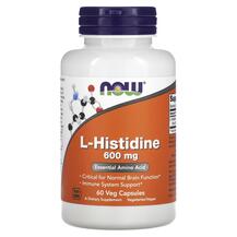 L-Histidine 600 mg L-Гистидин NOW 60 капсул