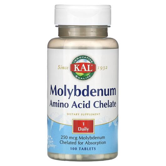 Основное фото товара Молибден, Molybdenum Amino Acid Chelate 250 mcg, 100 таблеток