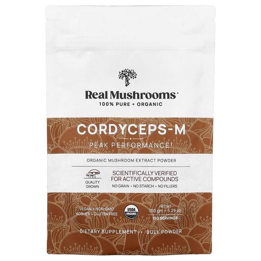 Основное фото товара Cordyceps-M Organic Mushroom Extract Powder, Грибы Кордицепс, 150