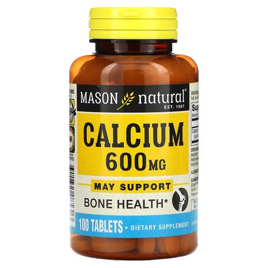 Основное фото товара Mason, Кальций, Calcium 600 mg, 100 таблеток