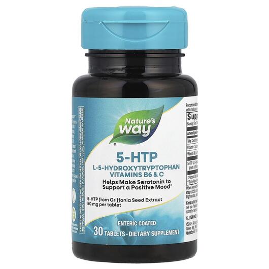Основное фото товара Nature's Way, 5-HTP, 5-HTP 30, 30 таблеток
