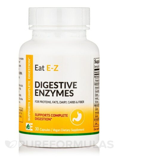 Основное фото товара Dynamic Enzymes, Ферменты, Eat E-Z Digestive Enzymes, 30 капсул