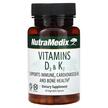 Фото товара NutraMedix, Витамины D3 + K2, Vitamins D3 & K2, 60 капсул