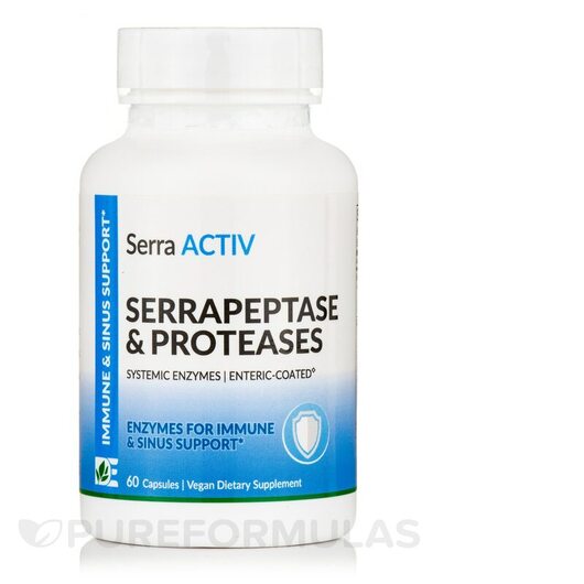 Основне фото товара Serra Activ Serrapeptase & Proteases, Ферменти, 60 капсул