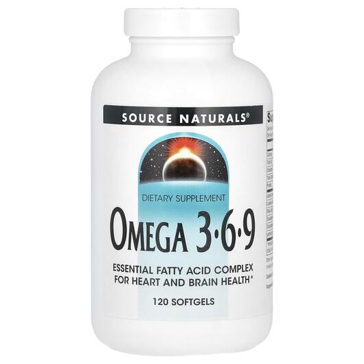 Основное фото товара Source Naturals, Omega 3-6-9, Omega 3 6 9 120, 120 капсул