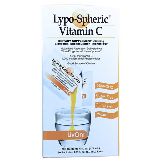 Основное фото товара Витамин C 1000 мг, Lypo–Spheric Vitamin C, 30 пакетиков