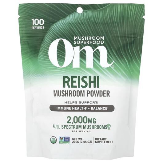 Основное фото товара Om Mushroom Superfood, Грибы Рейши, Mushroom Powder Reishi, 200 г