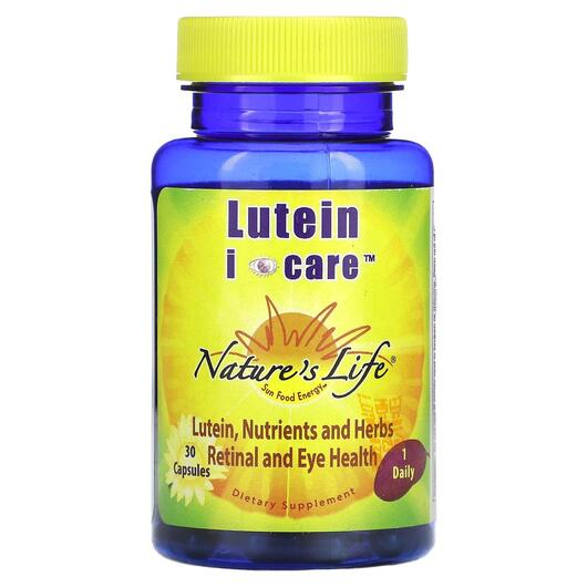 Основное фото товара Natures Life, Лютеин, Lutein I Care, 30 капсул