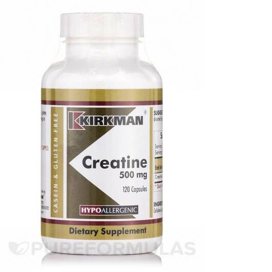 Основное фото товара Kirkman, Креатин, Creatine 500 mg Hypoallergenic, 120 капсул