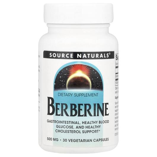 Основное фото товара Source Naturals, Берберин, Berberine 500 mg, 30 капсул