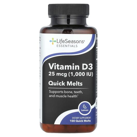 Основне фото товара Essentials Vitamin D3 Lemon 25 mcg 1000 IU, Вітамін D3, 100 табле