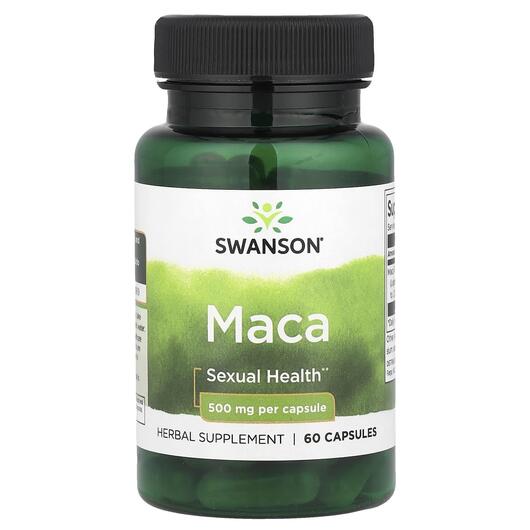 Основное фото товара Swanson, Мака Перуанская, Maca 500 mg, 60 капсул