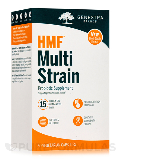 Основное фото товара Genestra, Пробиотики, HMF Multi Strain shelf-stable, 50 капсул