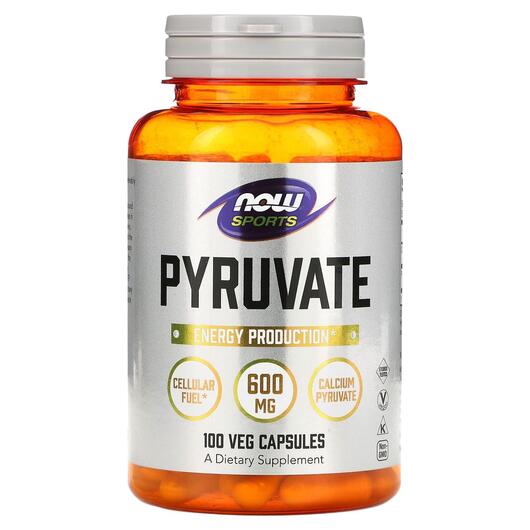 Основное фото товара NOW, Пируват 600 мг, Pyruvate 600 mg, 100 капсул