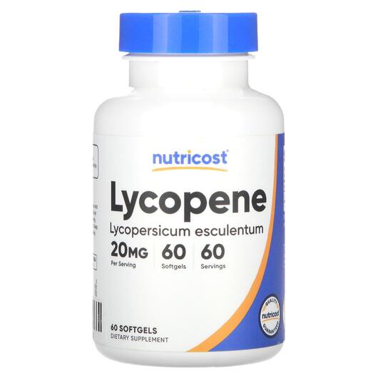 Основное фото товара Nutricost, Ликопин, Lycopene 20 mg, 60 капсул