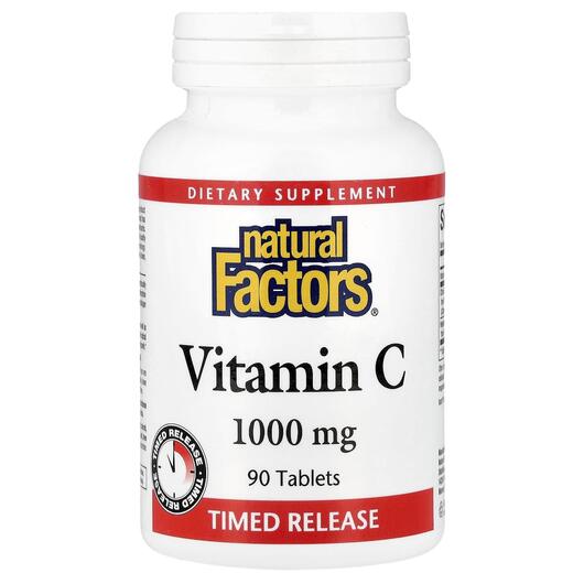 Основное фото товара Natural Factors, Витамин C, Vitamin C 1000 mg, 90 таблеток