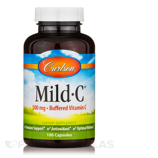 Основное фото товара Carlson, Витамин C Аскорбат Кальция, Mild-C 500 mg, 100 капсул