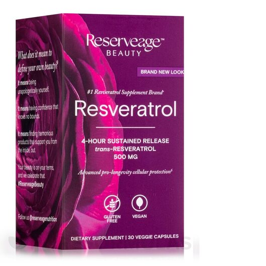 Основное фото товара ReserveAge Nutrition, Ресвератрол, Resveratrol 500 mg, 30 капсул