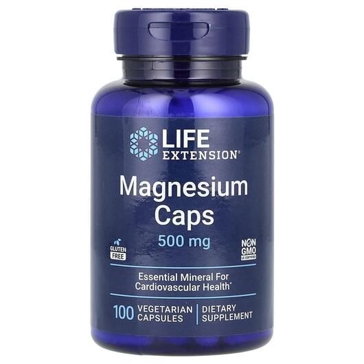 Основное фото товара Магний в капсулах 500 мг, Magnesium Caps, 100 капсул