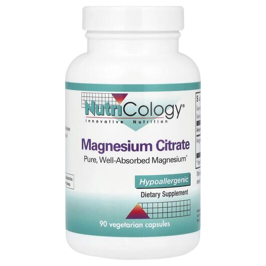 Основное фото товара Nutricology, Магний Цитрат, Magnesium Citrate, 90 капсул