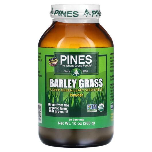 Основное фото товара Pines International, Ячмень, Barley Grass Powder, 280 г
