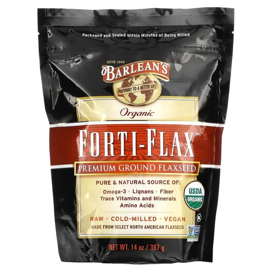 Основное фото товара Льняное Масло, Organic Forti-Flax Premium Ground Flaxseed, 397 г