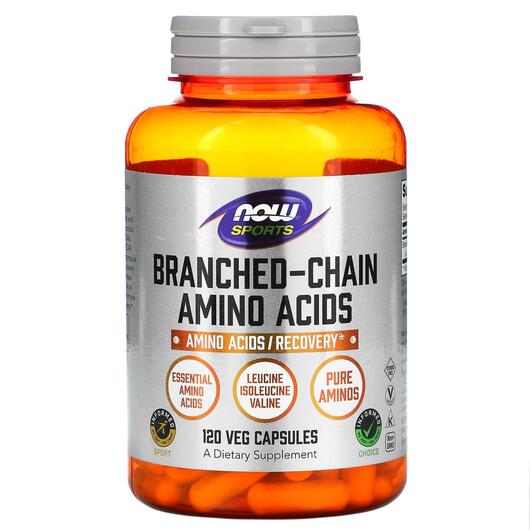Основное фото товара NOW, Аминокислоты, Branched Chain Amino Acids, 120 капсул