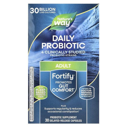 Основное фото товара Fortify Daily Probiotic + Prebiotics Everyday, Пробиотики, 30 кап