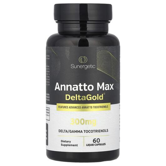 Основное фото товара Sunergetic, Токотриенолы, Annatto Max DeltaGold 300 mg, 60 капсул