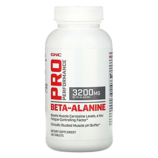 Основное фото товара Бета Аланин, Pro Performance Beta-Alanine 3200 mg, 120 таблеток