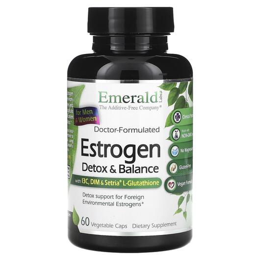 Основне фото товара Emerald, Estrogen Detox & Balance, Детокс та очищення, 60 кап