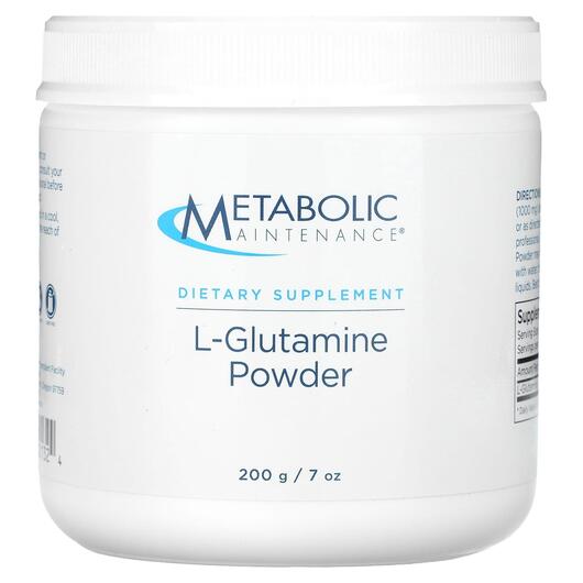 Основное фото товара Metabolic Maintenance, L-Глутамин, L-Glutamine Powder, 200 г