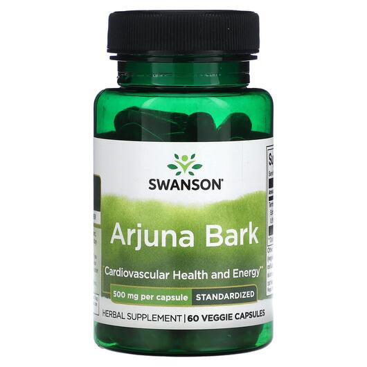 Основное фото товара Swanson, Арджуна, Arjuna Bark Standardized 500 mg, 60 капсул