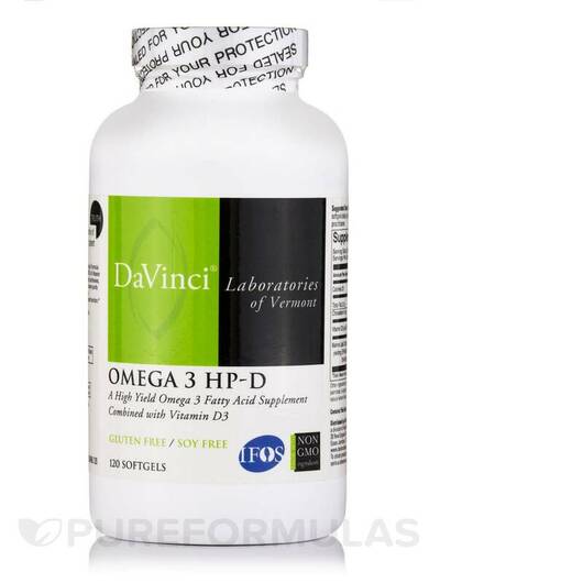 Основное фото товара DaVinci Laboratories, Омега ЭПК ДГК, Omega 3 HP-D, 120 капсул