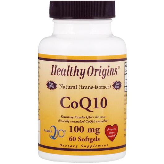 Основное фото товара Healthy Origins, Убихинон 100 мг, CoQ10 100 mg, 60 капсул